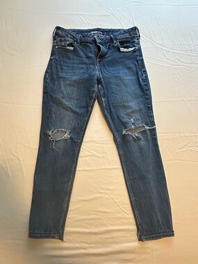 Old Navy Women's “Rockstar” Blue Distressed Skinny Jeans